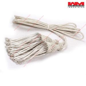 Borlas de flecos plateadas con borlas de cordón con bolitas - Product Image 2