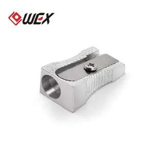 Our best promotion price handheld 1 hole mini aluminum High quality steel blade school classroom metal pencil sharpener