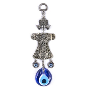 Colgante de pared con figuras de tulipán hecho a mano, cristal, mal de ojo, de Turquía - Product Image 1