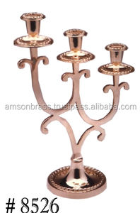 Bougeoirs de lustre en laiton de luxe en gros pour la décoration intérieure bougeoir en métal à double lumière fait à la main - Product Image 4