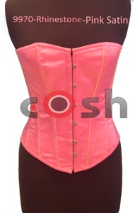 รัดตัวผ้าซาตินสีม่วง Steelboned Overbust พร้อม Rhinestone คุณภาพสูงที่กําหนดเองแฟชั่นสวมใส่รัดตัวผู้ขายผู้ส่งออก - Product Image 5