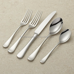 Cubertería de acero inoxidable de lujo de plata conjunto de cubiertos cena almuerzo cucharas tenedor cuchillo cubertería de acero inoxidable de alta calidad - Product Image 1