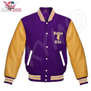 Alta calidad bordado dólares crema verde 100% lana cuerpo de béisbol mens/Letterman mangas de PU chaqueta varsity - Product Image 6