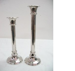 Lot de 2 bougeoirs en cristal argenté pour la décoration de mariage, de maison et de restaurant - Product Image 1