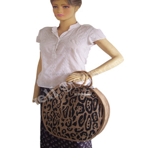 Sac fourre-tout en jute personnalisé à imprimé animal Lowellcraft.com avec fermeture éclair et sans doublure - Product Image 3