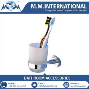 Soporte de cepillo de dientes de metal de alta calidad montado en la pared para juegos de baño - Product Image 6