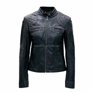 Veste en cuir d'agneau pour femmes, vêtements fabricant sur mesure, Design et couleur - Product Image 3