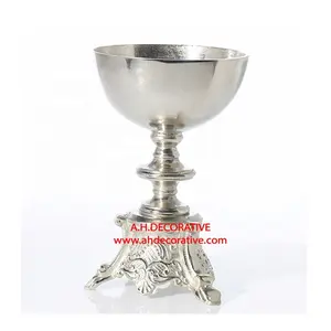 Foundations centerpiece silver fruit decorative pedestal bowl exclusive aluminum home Best Gift living room centerpieces