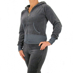 Chándales de algodón para mujer, conjunto de dos piezas, de verano, de terciopelo, personalizado, unisex, de gran tamaño, de lujo, a la moda - Product Image 1