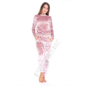 Women Velour Tracksuit Costumes for Women <b>Velvet</b> Set Long Sleeve Top+Slim Velour Suit Elastic Waist Pant Sportswear - Product Image 5