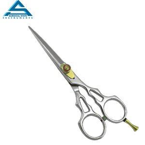 Ciseaux de coiffeur en acier coréen de meilleure qualité en gros ciseaux de coupe de cheveux à la mode personnalisés avec empreinte de logo à lame incurvée - Product Image 2