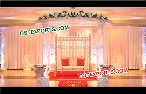 Modern Mandap Designer Carved Crystal <b>Wedding</b> Mandap Luxury Led Crystal <b>Wedding</b> Mandap Set Germany - Product Image 2