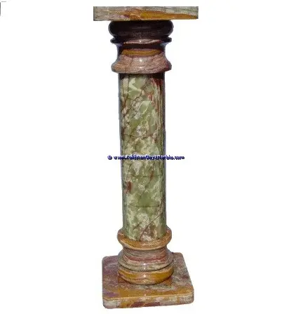 Pequeno Apoio Coluna Pedestal de Mármore Ônix Mel em Preço Baixo