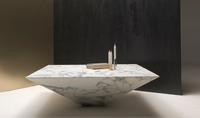 Tables basses de thé en marbre noir design italien meubles de salon table basse