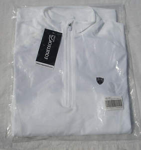 Camiseta Polo de competición de manga corta deportiva ecuestre de rendimiento técnico para mujeres blancas - Product Image 2