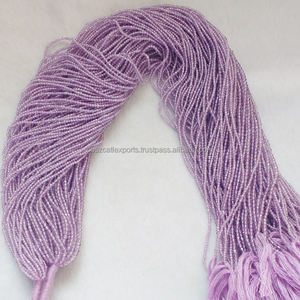 Vente en gros 100% perles d'améthyste légère pour collier de bijoux à bricoler soi-même perles de pierre de personnalisation - Product Image 1