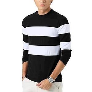 Custom OEM <b>Black</b> Stylish Breathable Eco-Friendly Plus Size Blank Long Sleeve Jersey Cotton <b>T</b>-<b>shirt</b> for Men - Product Image 2