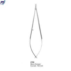 Micro ensemble de chirurgie 150 mm en acier inoxydable Micro ciseaux source d'alimentation manuelle droite FS2786 Instruments chirurgicaux - Product Image 3
