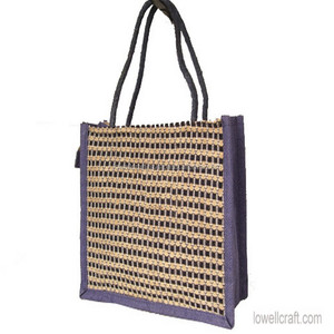 Sac fourre-tout en toile de jute naturelle, écologique, réutilisable, moyen, personnalisé avec logo Lowellcraft, imprimé, recyclable, Delhi - Product Image 1