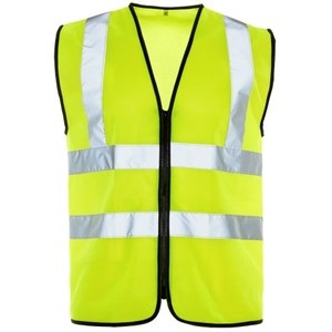 <b>Hi</b> <b>Vis</b> <b>Black</b> Safety <b>Vest</b> Jacket Class 2 Mesh Waterproof Breathable Anti-Static Thermal Summer - Product Image 3