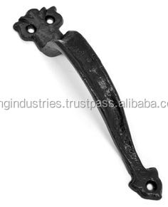 OMG Industries poignée de porte principale noire en fer forgé à la main - Product Image 5