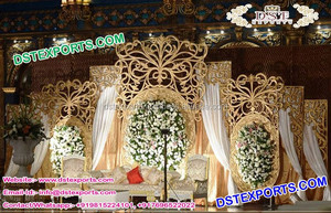 งานแต่งงานที่น่าสนใจกลับแผ่นผนังตกแต่งงานแต่งงานแผ่นฉากหลังเส้นใยล่าสุดแต่งงานกลับแผงเวทีตกแต่ง - Product Image 4