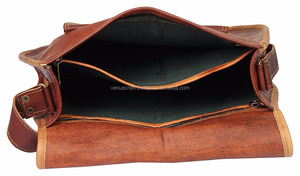 100% cuero genuino Color marrón Sling Messenger Crossbody Saddle Sling Bag con correa de hombro larga ajustable monederos para mujeres - Product Image 4