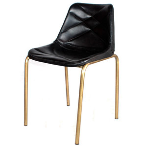 Fer industriel moderne et chaise en cuir avec un design antique pour bureau à domicile - Product Image 3