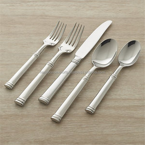 Silver Modern Cutlery Set Luxury Silver Cutlery Set Dinner Lunch Spoons Fork Knife Stainless Steel Cutlery Set - Product Image 1