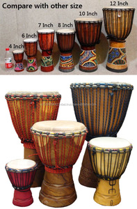 Tambor Djembe de Fabricación Indonesia, Instrumento de Percusión Hecho de Madera de Caoba, Música Africana, Tambor de 12 Pulgadas - Product Image 5