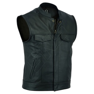 2022 nouveaux hommes à la mode en cuir véritable motard gilet chauffant 9 Zone chauffage USB alimentation grande taille bouton décoration printemps - Product Image 1