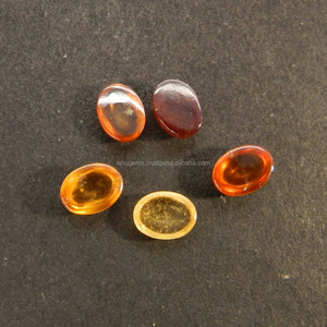 Hessonite Grenat 8x6mm Cabochon ovale 1.94 Cts Pierre précieuse naturelle rouge en vrac pour bijoux - Product Image 3