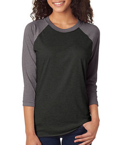 Camiseta de béisbol raglán de algodón con estampado personalizado de manga 3/4 sólida de talla grande para mujer, secado rápido, transpirable, venta al por mayor - Product Image 1