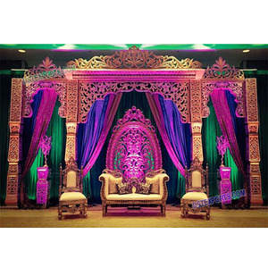 Meilleur fabricant et exportateur d'ensembles de décoration de scène en FRP pour mariages moghols de Bollywood, découpés au laser, légers et personnalisés, pour l'Australie et l'Irlande - Product Image 1