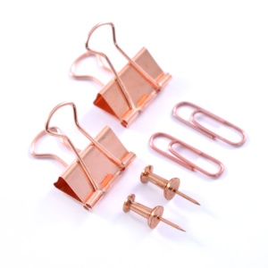 Broches Vintage nostálgicos para Carpeta de papel, conjunto de papelería, surtido de oro rosa, regalo escolar promocional, nuestro mejor oferta - Product Image 4