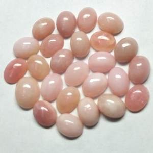 อัญมณีทรงวงรีทรงหลวมกึ่งมีค่าปรับเทียบอัญมณีอัญมณีทรงวงรีสีชมพูโอปอลธรรมชาติขนาด8มม. 10มม. ตอนนี้จากซัพพลายเออร์ - Product Image 1