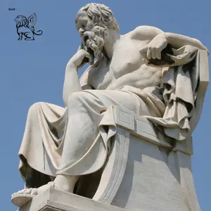Artesanal antigo grego famoso pensador mármore socrates estátua celebridade escultura DXCD-78