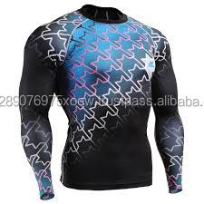 Rash Guard personnalisé de bonne qualité pour hommes-MMA 95% Polyester 5% Spandex, protection contre les éruptions cutanées pour hommes par sublimation de teinture - Product Image 2