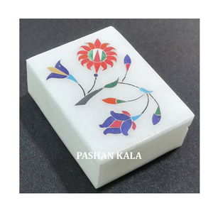 Beautiful Inlay Jewelry <b>Box</b> Marble Inlaid <b>Box</b> - Product Image 1