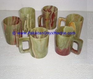 Tasses à café en onyx du Pakistan en grès sculpté de style amour - Product Image 5