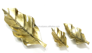 Tendances de l'industrie Plateau décoratif en aluminium en forme de feuille moderne et élégant pour la décoration de table à manger de mariage Logo personnalisé - Product Image 3