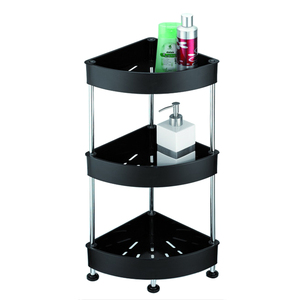 Estante de Almacenamiento Esquinero para Baño de 3 Niveles en Forma de Abanico con Acabado Blanco y Construcción Metálica - Product Image 5