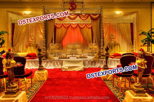 Mandap de madera artesanal para bodas indias, Mandap hindú tallado a mano, Mandap tradicional asiático para bodas, EE. UU. - Product Image 5