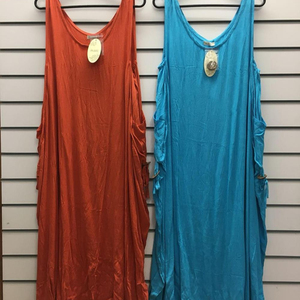 2024 nouvelles dames à la mode plage robe d'été Style UK mode femmes tenue décontractée sans manches poche robes en différentes couleurs - Product Image 3