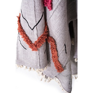 Manta decorativa de algodón gris de lujo para decoración de sala de estar, de diseño, venta al por mayor - Product Image 6