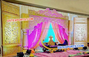 Escenario para Bodas Hindúes del Sur de la India, Decoración para Bodas Asiáticas en Venta, Decoración para Eventos de Indiana - Product Image 2