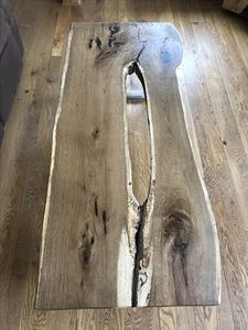 Table basse en bois d'acacia naturel industriel, avec bordure Live, offre spéciale - Product Image 4