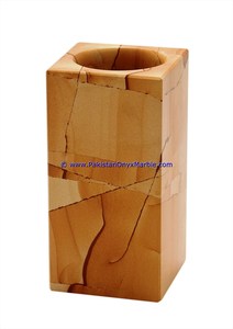 Ensemble d'accessoires de salle de bain en marbre, 4 pièces, gobelet en teck en bois de teck, brosse à dents, boîte à mouchoirs, support, pompe à savon, plat, poubelle, plateau, nouveau - Product Image 2