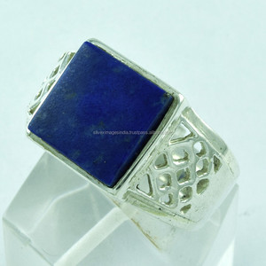 Anillo de lapislázuli con ajuste de bisel de soñador azul, piedras preciosas de plata esterlina, joyería para bodas y fiestas - Product Image 2