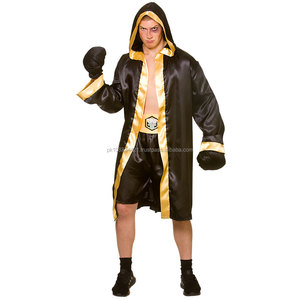 OEM High Quality Satin <b>Boxing</b> <b>Robe</b> with Sublimated & Embroidered Design - Product Image 1